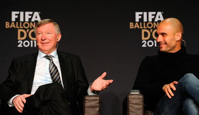 Alex Ferguson y Pep Guardiola en una ceremonia del FIFA Ballon D'Or en el 2011. Foto: AFP