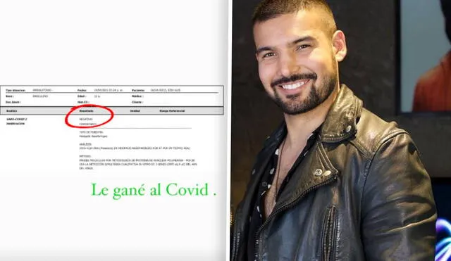 "Oficialmente le gané al Covid. Gracias sistema inmunológico", escribió Ezio Oliva. Foto: composición Instagram