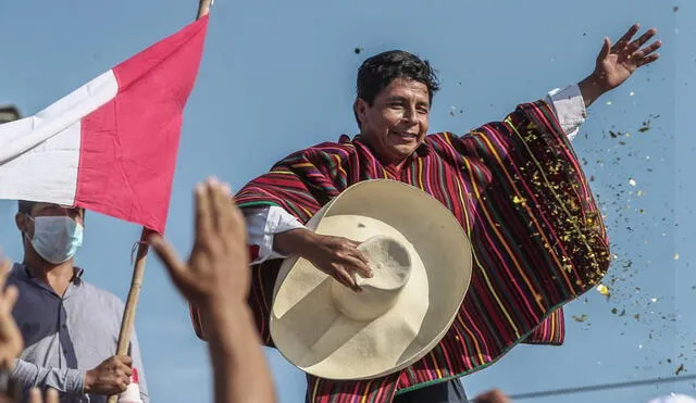 Pedro Castillo alcanzó el respaldo del 41,5% de la población peruana, de acuerdo a encuesta del IEP. Foto: Aldair Mejía/La República
