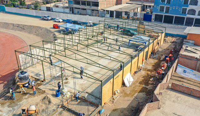 Infraestructura se construye en un espacio de un complejo deportivo municipal. Foto: Municipalidad de Pachacamac