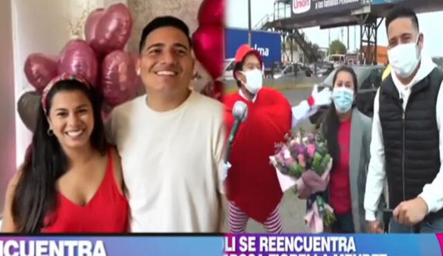 El romántico momento fue difundido por el programa En boca de todos. Foto: captura América TV