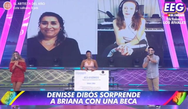Briana podrá estudiar en la academia de Denisse Dibós. Foto: captura de América TV