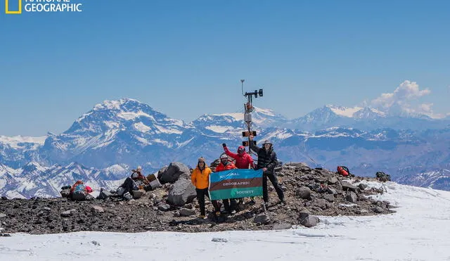 La estructura se encuentra  a 6.505 metros cerca de la cima del volcán Tupungato de Chile. Foto: National Geographic