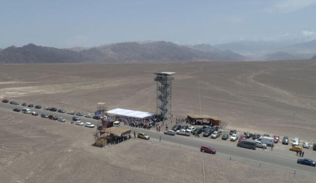 La torre mirador se inauguró en febrero del año pasado. Foto: captura de Nasca Perú