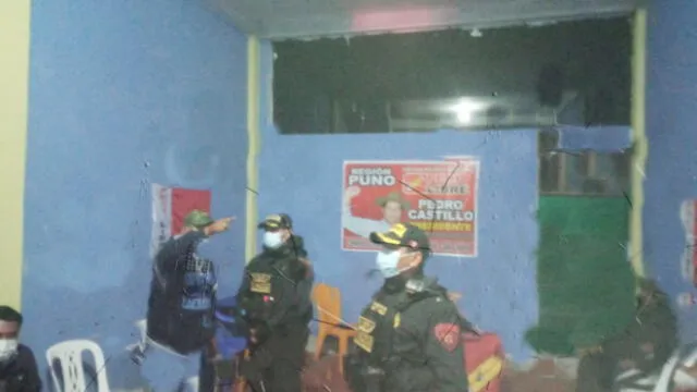 Puno. Policías intervinieron en local del partido del lápiz en Juliaca. Foto: PNP
