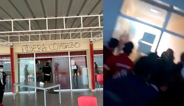 Barristas de Universitario llegaron a Campo Mar. Foto: Twitter