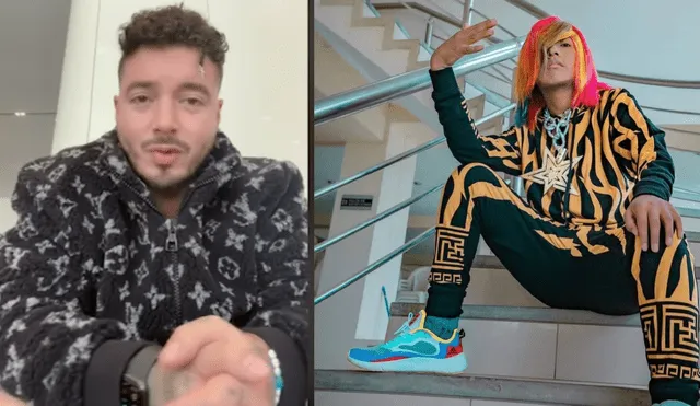 Faraón Love Shady no tardó en publicar el video de J Balvin hablando de él en su cuenta de Instagram. Foto: composición