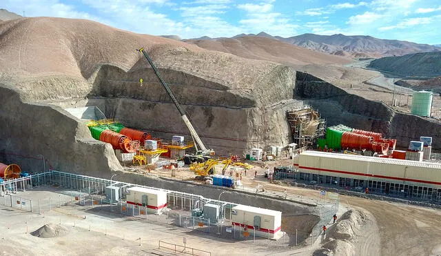 Corporación Nacional del Cobre de Chile (CODELCO) muestra la construcción de las operaciones subterráneas de la mina Chuquicamata. Foto: AFP