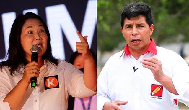 Keiko Fujimori y Pedro Castillo disputarán la presidencia del Perú este 6 de junio. Foto: composición