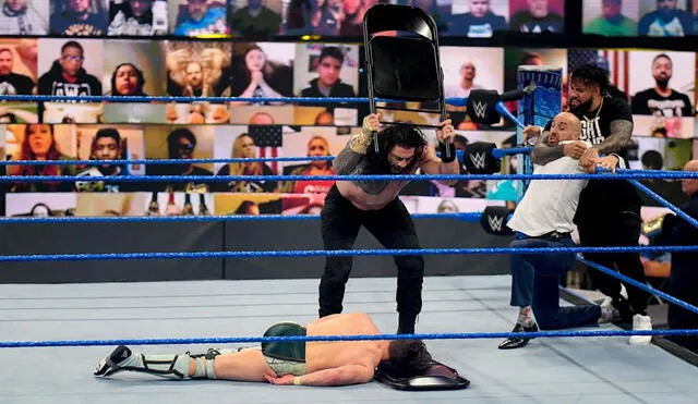 Daniel Bryan no pudo con  Roman Reigns y perdió la chance de obtener el título Universal. Foto: WWE