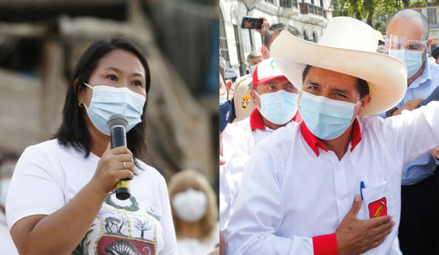 Keiko Fujimori propuso debatir el domingo 2 de mayo y Pedro Castillo adelantó la fecha un día. Foto: composición/La República
