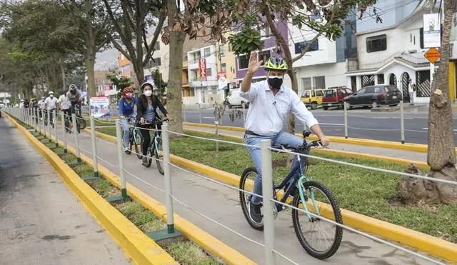 Según Muñoz, su gestión ha añadido 58,8 km de ciclovía hasta la fecha. Foto: Municipalidad de Lima