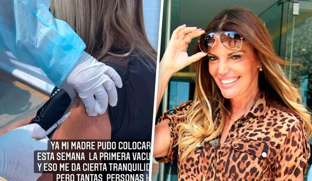 La ex-Miss Perú se mostró aliviada porque su progenitora pudo ser inmunizada. Foto: captura/Instagram