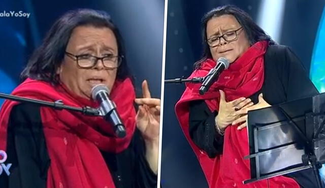 Imitador de Mercedes Sosa cantó "Alfonsina y el mar" en Yo soy Chile. Foto: captura de Chilevisión