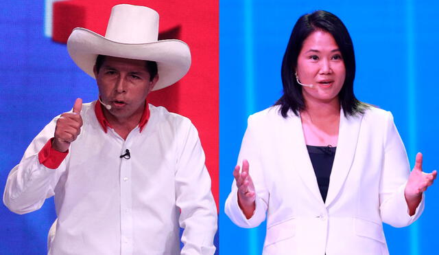 América TV- Ipsos Perú presentó su segunda encuesta presidencial de cara a la segunda vuelta entre Pedro Castillo y Keiko Fujimori. Foto: composición/La República
