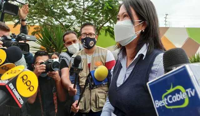Keiko Fujimori señaló que ella también se someterá a una prueba para descartar infección por COVID-19. Foto: Gianella Aguirre/URPI-LR