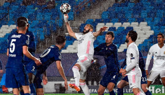 Karim Benzema anotó el tanto del empate en el Alfredo Di Stéfano. Foto: EFE