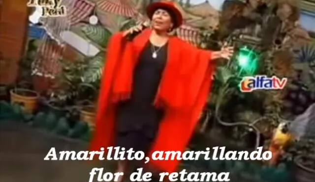 Martina Portocarrero interpretando la canción "Flor de retama". Foto: captura de YouTube