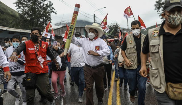 Pedro Castillo se encuentra haciendo campaña en San Martín. Se enfrentará en el balotaje a Keiko Fujimori. Foto: Aldair Mejía/ La República
