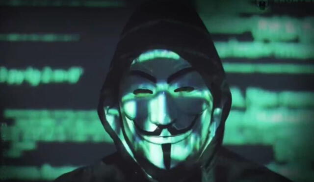 Anonymous publicó un video de cinco segundos en medio de una serie de acciones contra el Gobierno de Colombia en represalia a los actos represivos. Foto: captura de Twitter