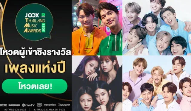 Solo puedes votar hasta el 9 de mayo en los JOOX Thailand Music Award 2021. Foto: composición/La República
