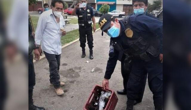 Se incautaron cajas de cerveza a los infractores de las medidas sanitarias. Foto: Seguridad Ciudadana de Trujillo