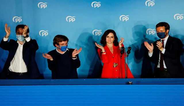 La presidenta de la Comunidad de Madrid y candidata por el Partido Popular a la reelección, Isabel Díaz Ayuso, aseveró que la jornada electoral del martes se repetirá en toda España. Foto: EFE