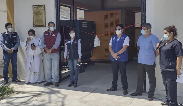 Autoridades participaron de inauguración de nueva planta de oxígeno en Hospital de Ferreñafe. Foto: Geresa.