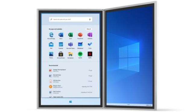 Windows 10X es una versión ligera del sistema operativo de escritorio de Microsoft. Foto: Microsoft