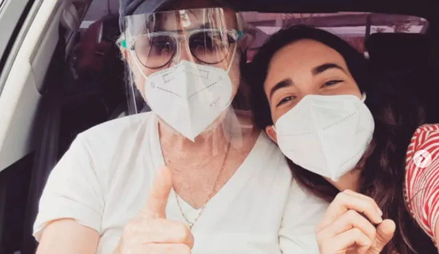 Chiara Pinasco acompañó a su padre a vacunarse contra la COVID-19. Foto: captura/Instagram