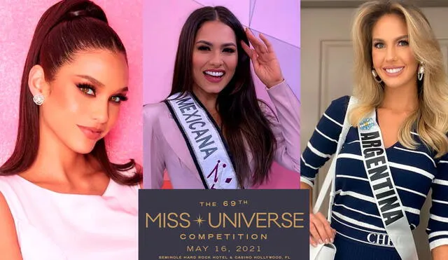 Janick Maceta, de Perú, Andrea Meza, de México, y Alina Akselrad, de Argentina, son tres de las candidatas en Miss Universo 2021. Foto: composición/Instagram