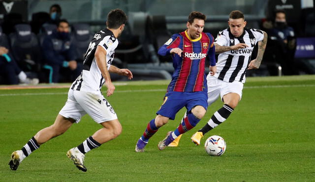 En el último partido entre Barcelona y Levante, Messi marcó el gol del triunfo 1-0. Foto: EFE