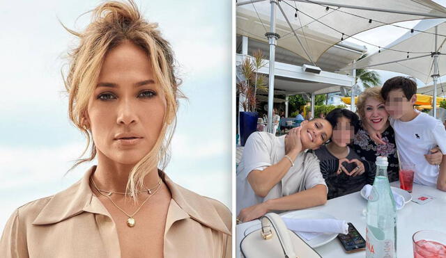 Jennifer Lopez compartió diversas fotografías del momento que pasó junto a sus familiares. Foto: composición Instagram