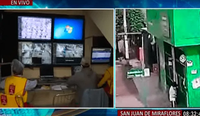 Frente a los constantes robos, los vecinos de la Zona D de San Juan de Miraflores implementaron centrales de videovigilancia. Foto: captura Panamericana Televisión