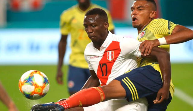 Perú cayó 1-0 ante Colombia en su último enfrentamiento en 2019. Foto: EFE