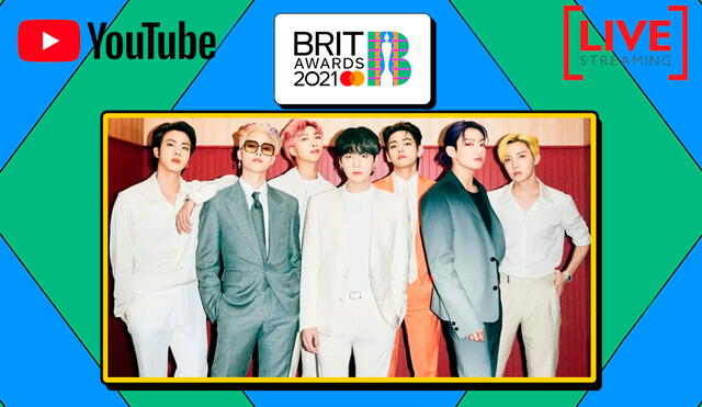 BTS espera conseguir el premio a Grupo internacional en los BRITs 2021. Foto: composición Diario La República