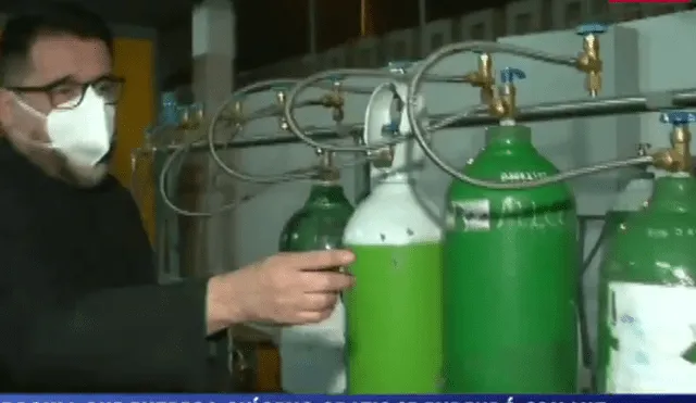 El párroco ha instalado tres plantas de oxígeno en Tablada de Lurín. Foto: TV Perú/ captura