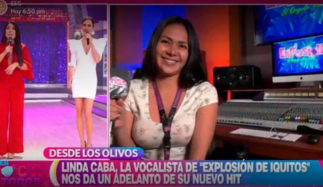 La joven cantante reapareció en televisión en un enlace con las conductoras de En boca de todos. Foto: captura/América TV