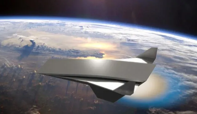 Un avión hipersónico conceptual cerca a la atmósfera terrestre. Foto: NASA / Daniel Rosato / UCF