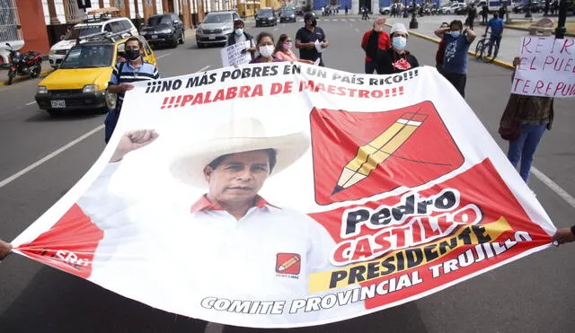 Suter realizó marcha en Trujillo y reveló respaldo a candidato. Foto: Arturo Gutarra
