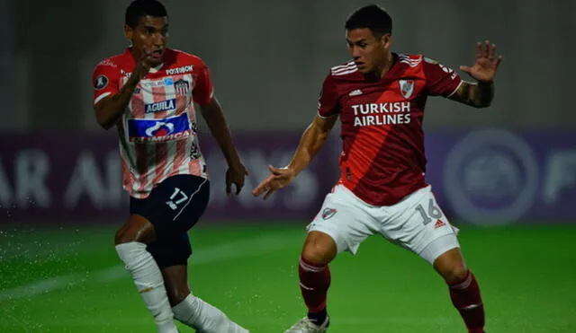 Junior vence a River Plate por la fecha 4 de la fase de grupos de Copa Libertadores 2021. Foto: AFP