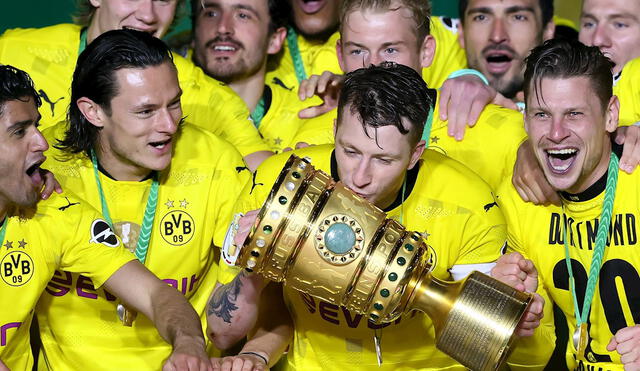 Borussia Dortmund obtuvo su quinta Copa Alemana de la historia. Foto: EFE/Martin Rose