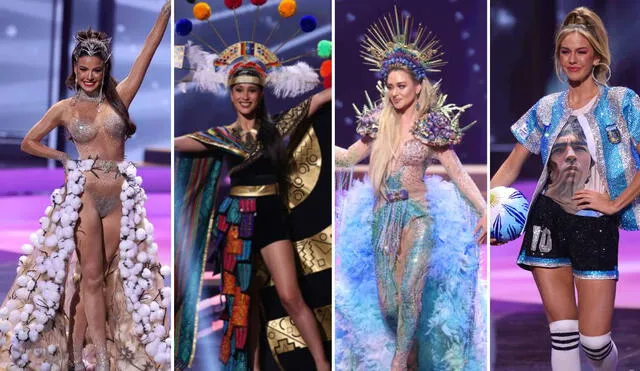 Las mises de Argentina y Uruguay destacaron por su originalidad y el significado de sus trajes. Foto: composición AFP