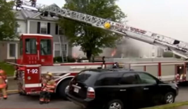 Asesino incendió su casa y la de otros vecinos en Baltimore. Foto: captura de Latina