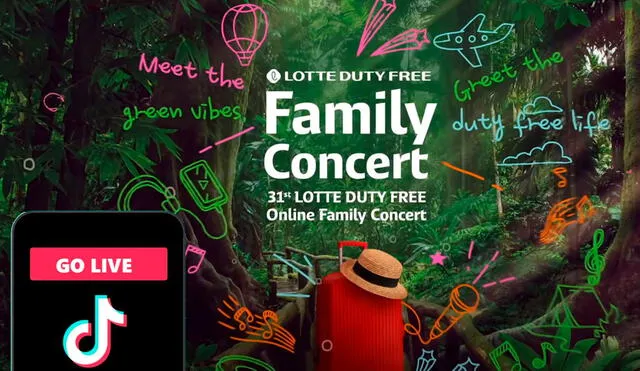 Lotte Duty Free Family Concert 2021 live stre vía TikTok. Foto: compposición LR