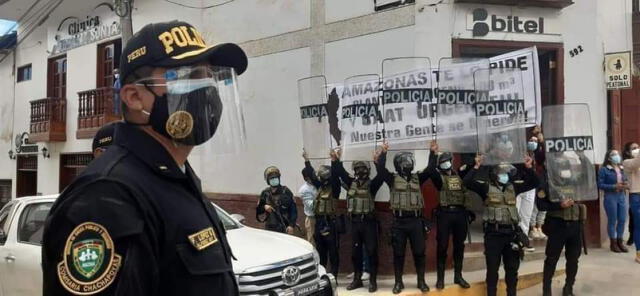 Los carteles pedían oxígeno y centro de aislamiento para la ciudad. Foto: difusión/WhatsApp de La República.