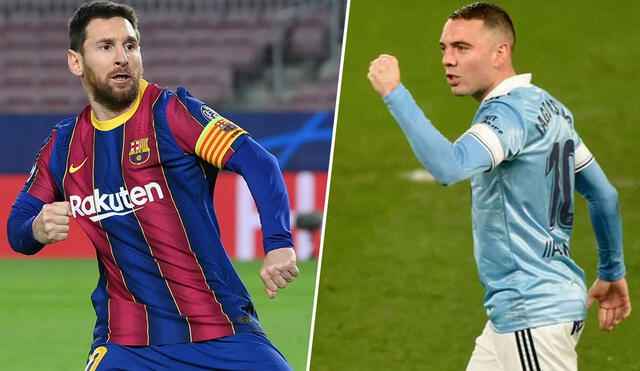 Lionel Messi y Iago Aspas son los goleadores del Barcelona y Celta, respectivamente. Foto: composición/AFP