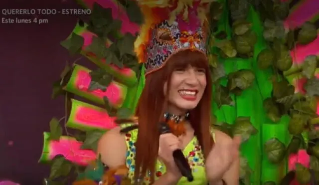 El jurado recalcó que es la tercera vez consecutiva que la participante interpreta el género tropical. Foto: captura América TV.
