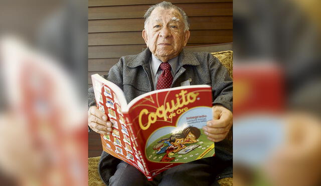 El creador. Everardo Zapata (95) viajó por todo el Perú para recoger las experiencias de los docentes. Foto: difusión
