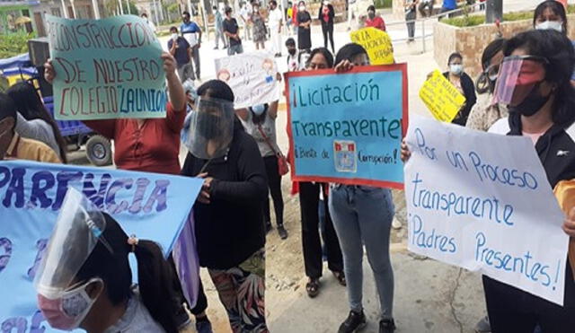 Los denunciantes protestaron en las calles del distrito del Bajo Piura. Foto: Radio Cutivalú